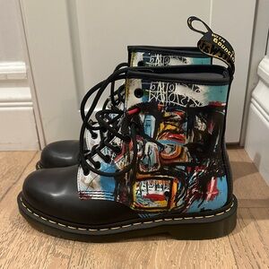 BRAND NEW WITH BOX LIMITED EDITION DR. MARTENS X JEAN MICHAEL BASQUIAT BOOT